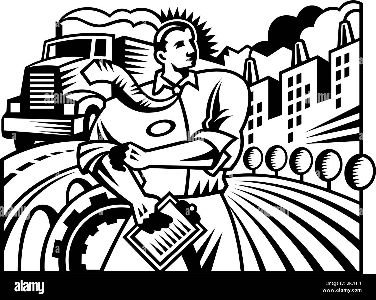 Une illustration d'un gestionnaire Banque D'Images