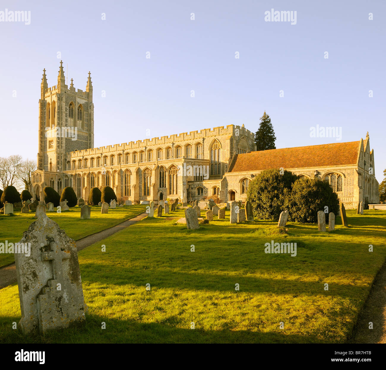L'église Holy Trinity à long Melford, Suffolk, Angleterre. Banque D'Images