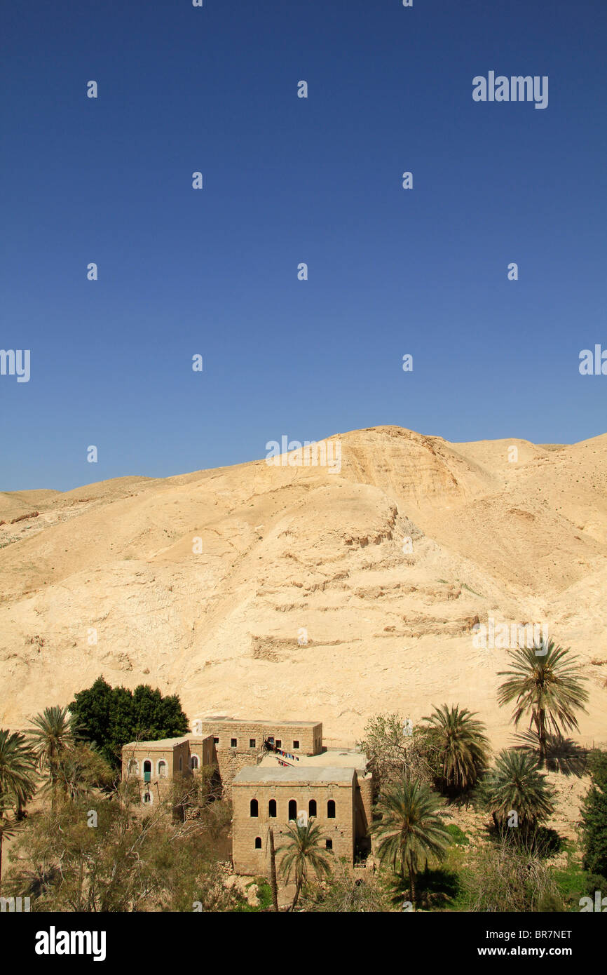 Désert de Judée, Ein Qelt dans Wadi Qelt Banque D'Images