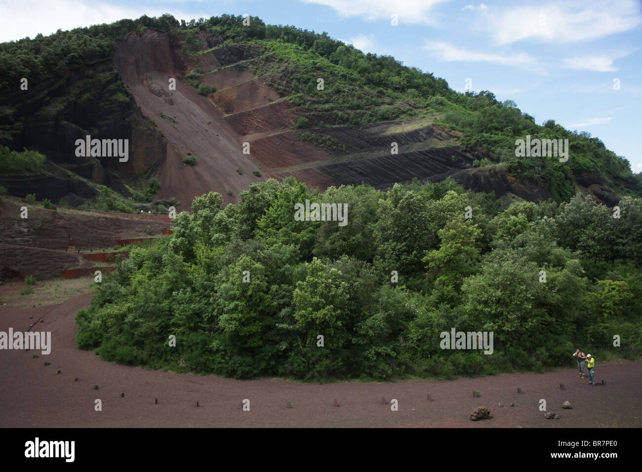 Ouvrir la Zone Volcanique Croscat volcan Parc National près de Olot dans La Haute Garrotxa Comarca Girona Province Catalogne Espagne Banque D'Images