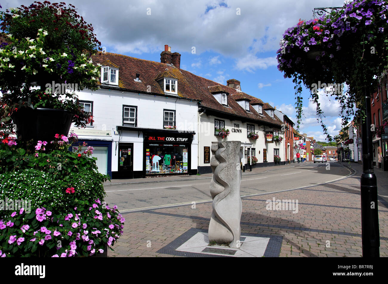 High Street, Fordingbridge, Hampshire, Angleterre, Royaume-Uni Banque D'Images