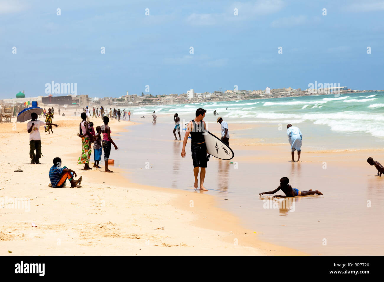 Beachlife Plage Yoff Dakar Sénégal Afrique De Louest Banque