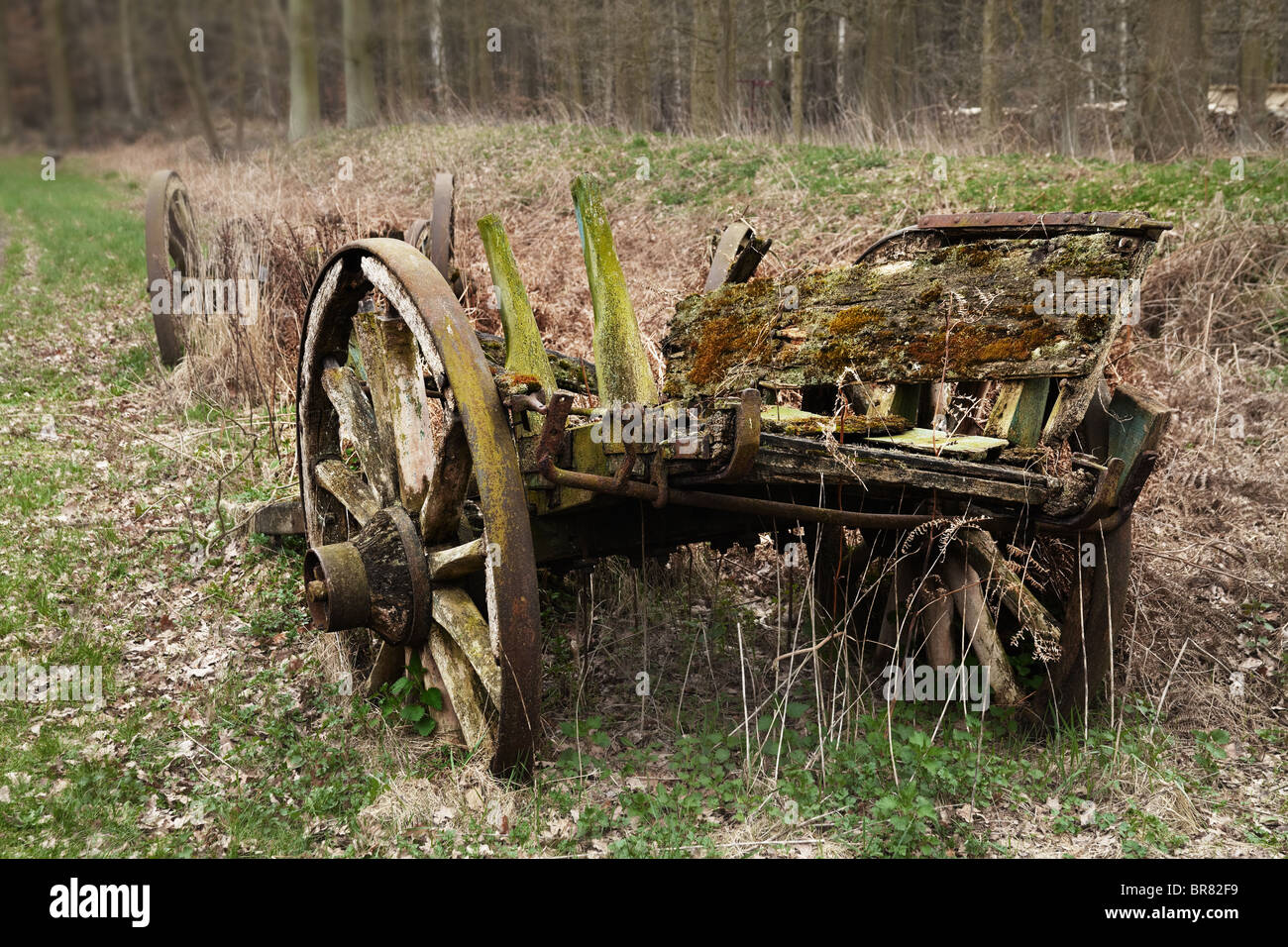 Vestiges d'anciens en bois abandonnés et ruinés dray Banque D'Images