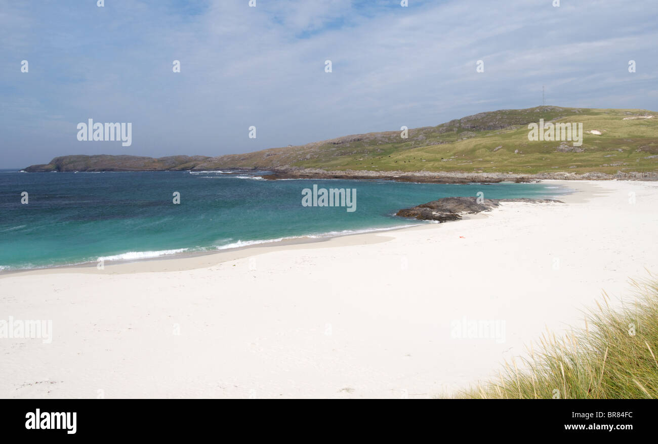 Seal Bay sur l'île de Barra, Hébrides extérieures, en Écosse Banque D'Images