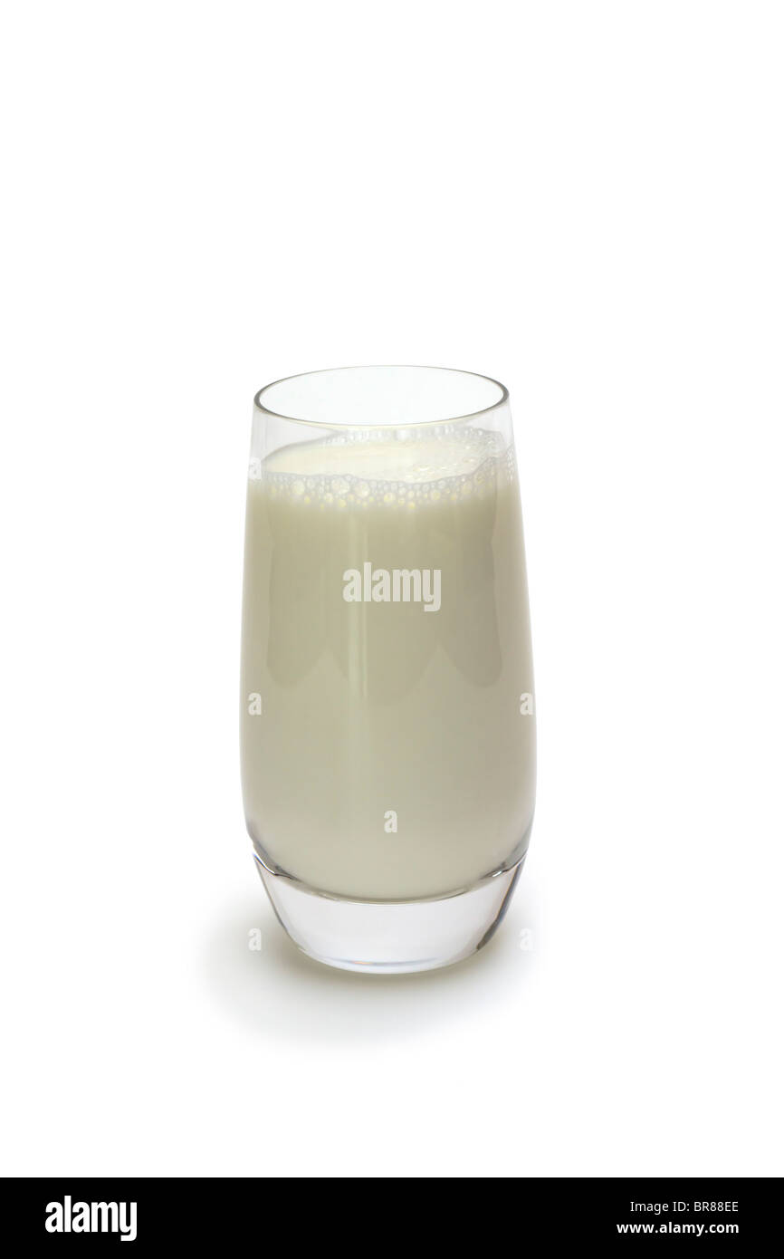 Un verre de lait frais Banque D'Images