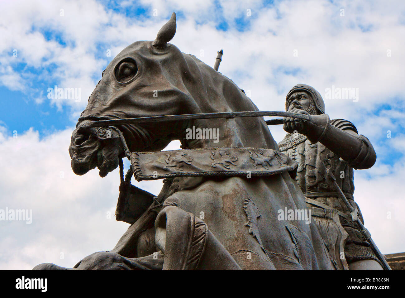 Statue de Harry Hotspur à Alnwick Castle Banque D'Images