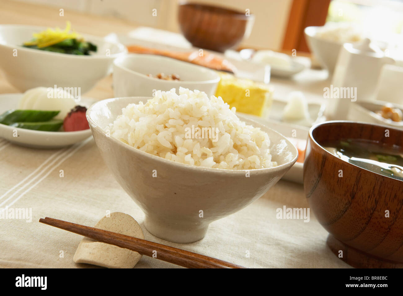 Un petit-déjeuner japonais, Close up Banque D'Images