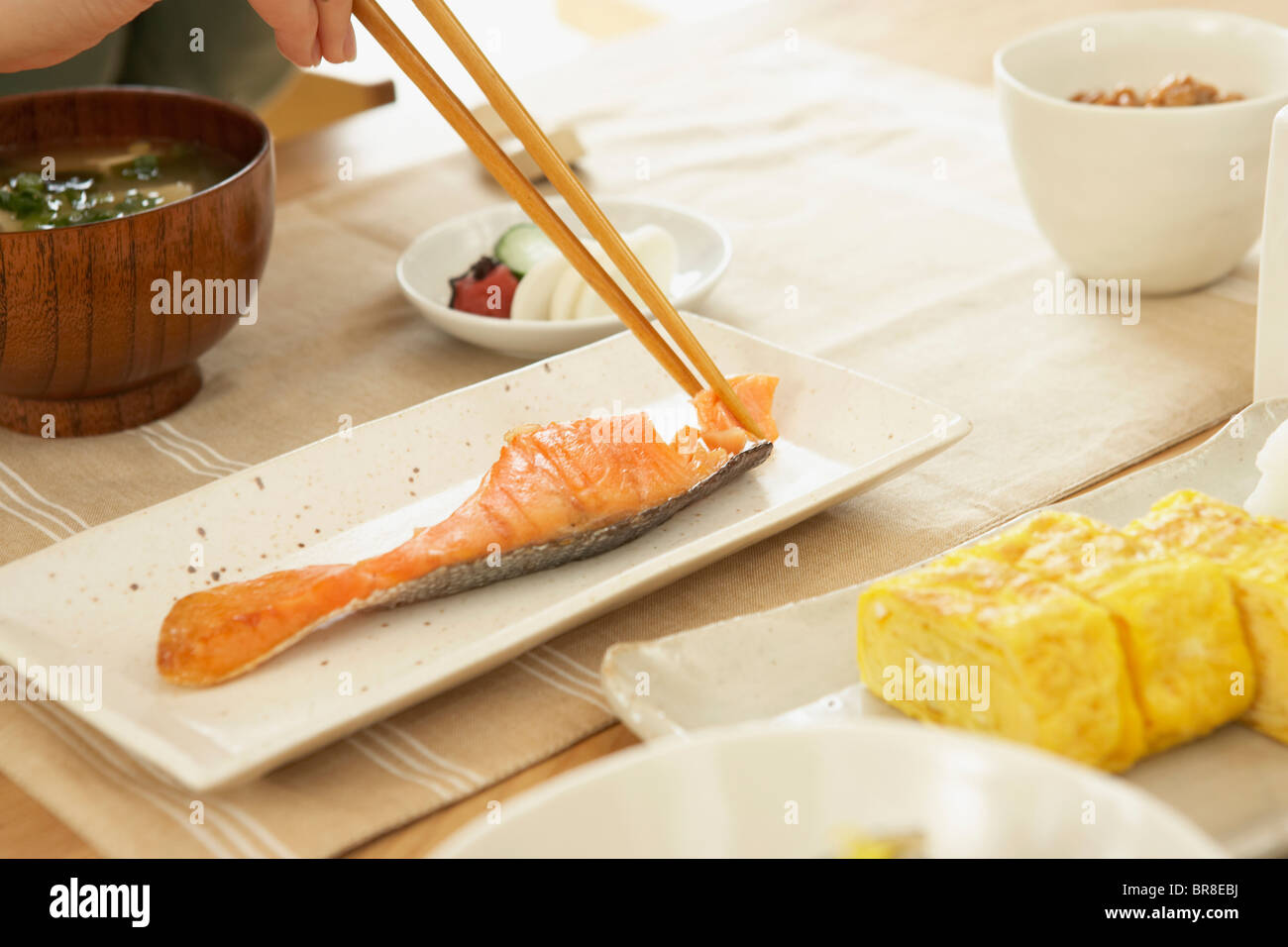 Un petit-déjeuner japonais Banque D'Images