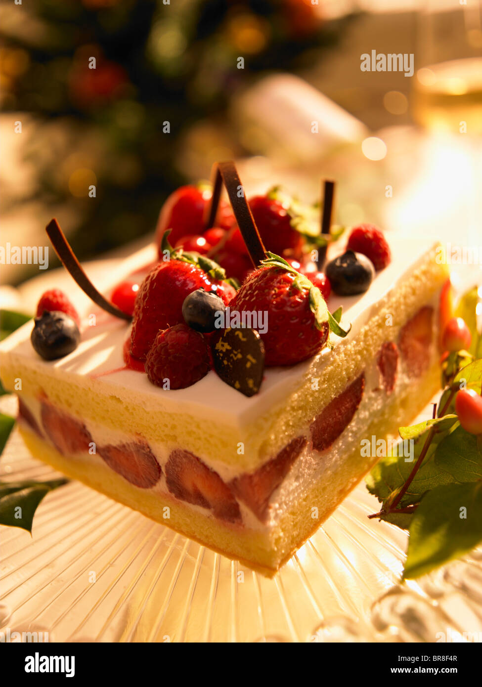 Gâteau de Noël, Close up Banque D'Images