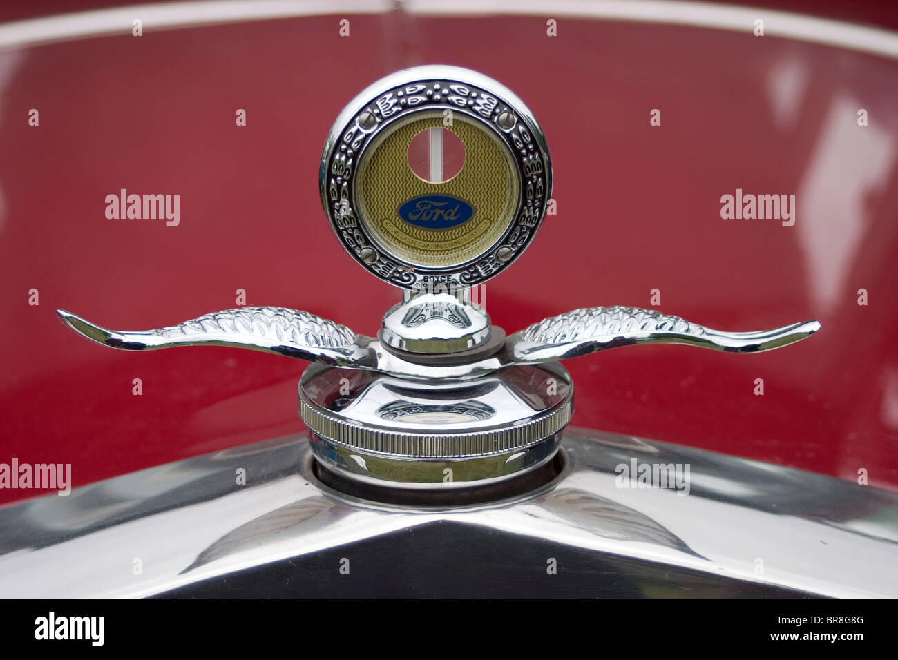 L'indicateur de température du bouchon du radiateur Ford Banque D'Images