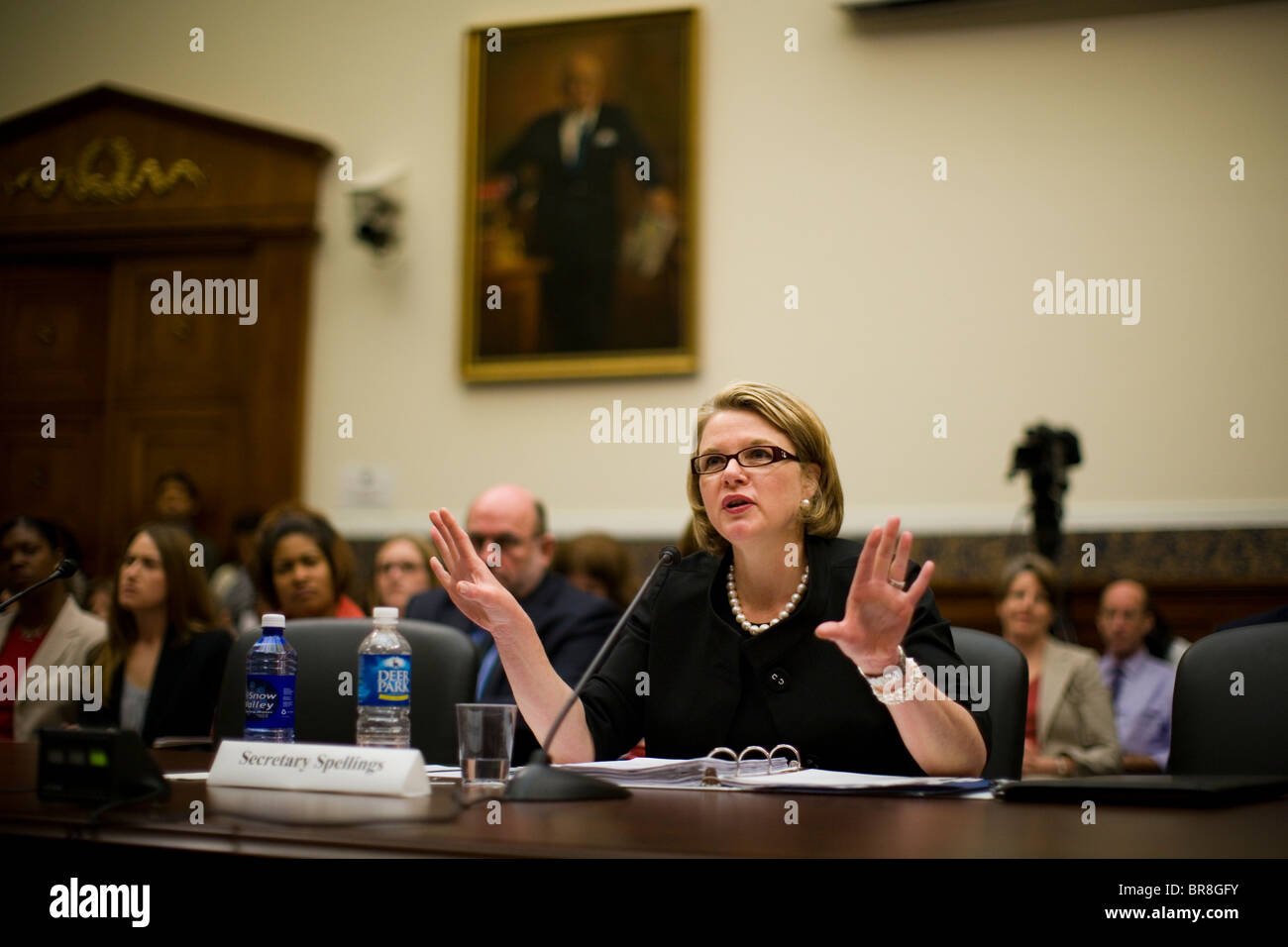 Secrétaire à l'éducation Margaret Spellings témoigne devant le Comité sur l'éducation et du travail sur l'analyse des prêts étudiants Banque D'Images