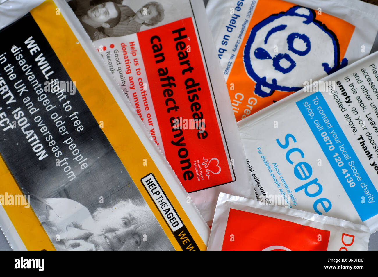 Sacs de collecte de bienfaisance Banque D'Images