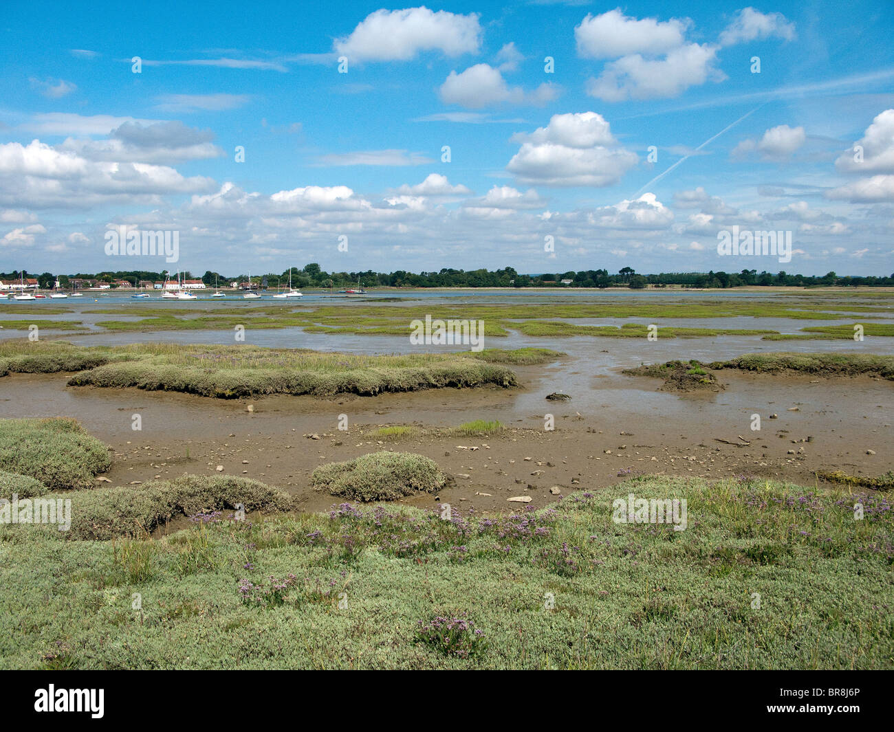 La vue de Hayling Island au nord vers Havant Havant Hampshire et dans Banque D'Images