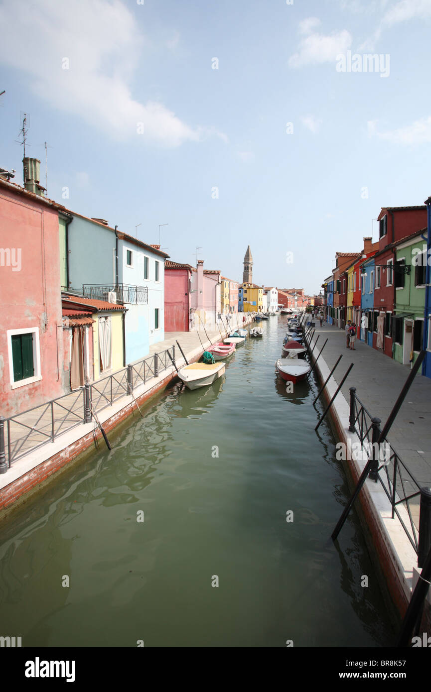 Canal à Burano island Banque D'Images