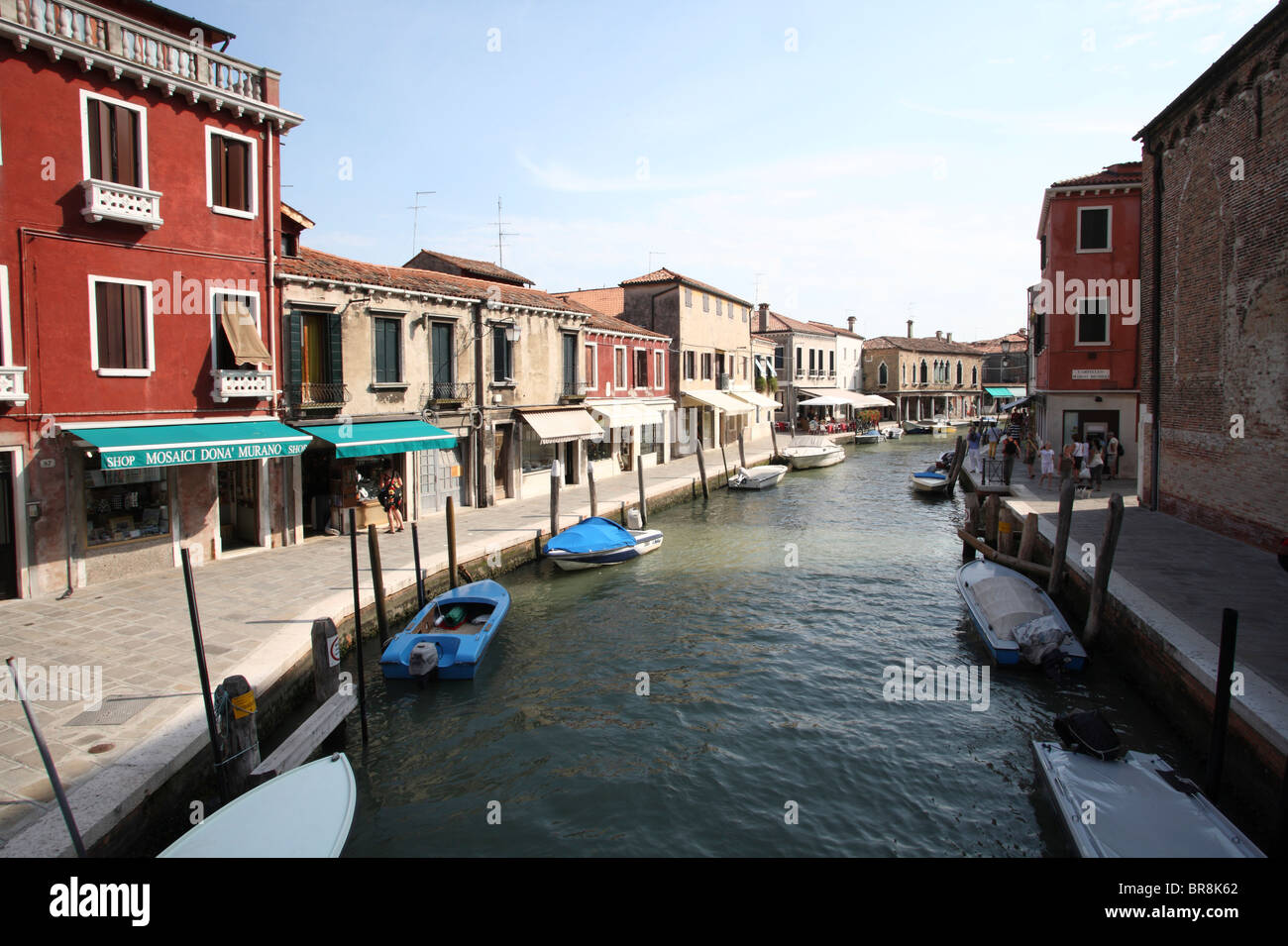Canal dans l'île de Murano, Murano, Venise, Italie Banque D'Images