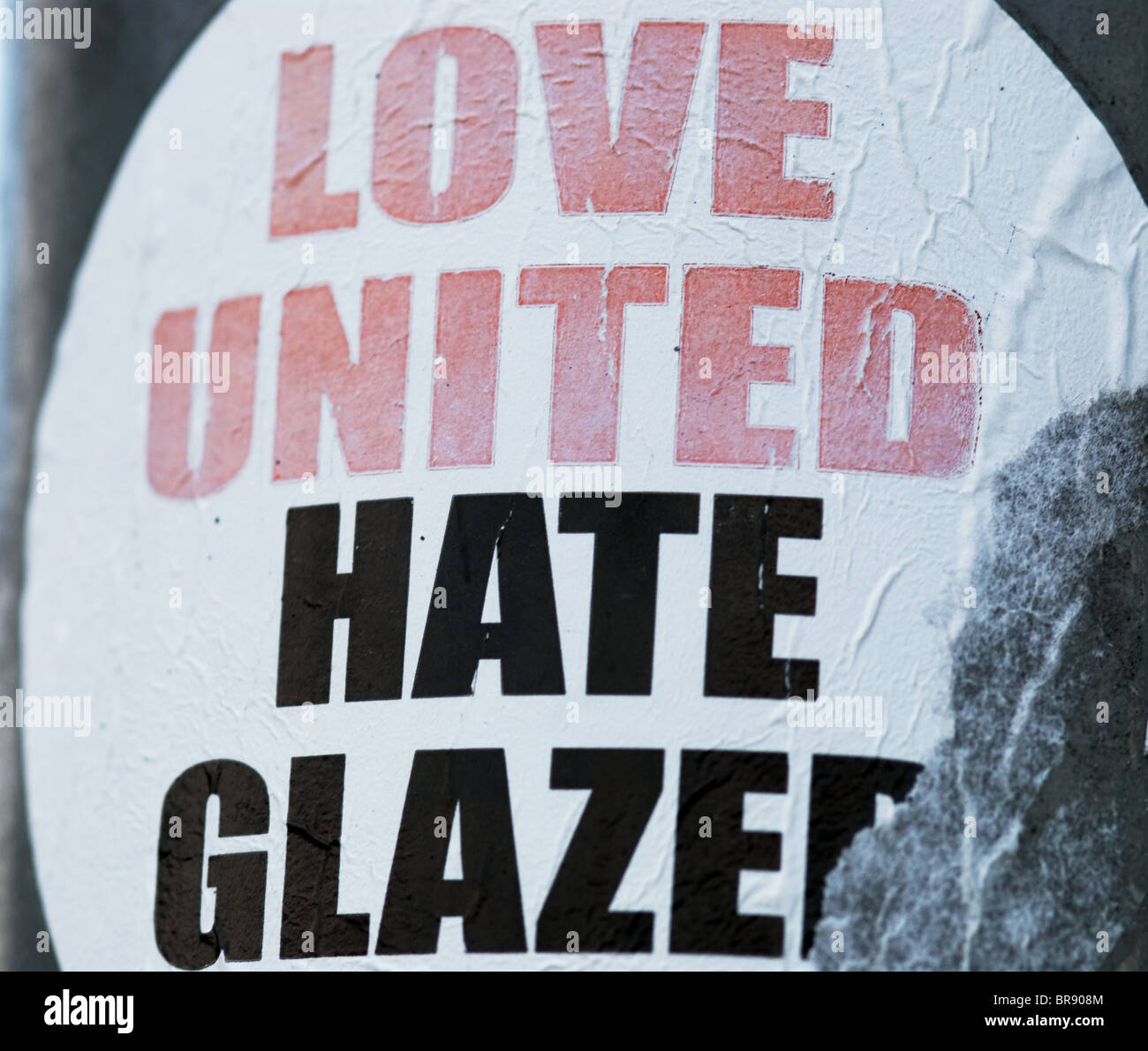 Love United Hate Glazer Banque D'Images