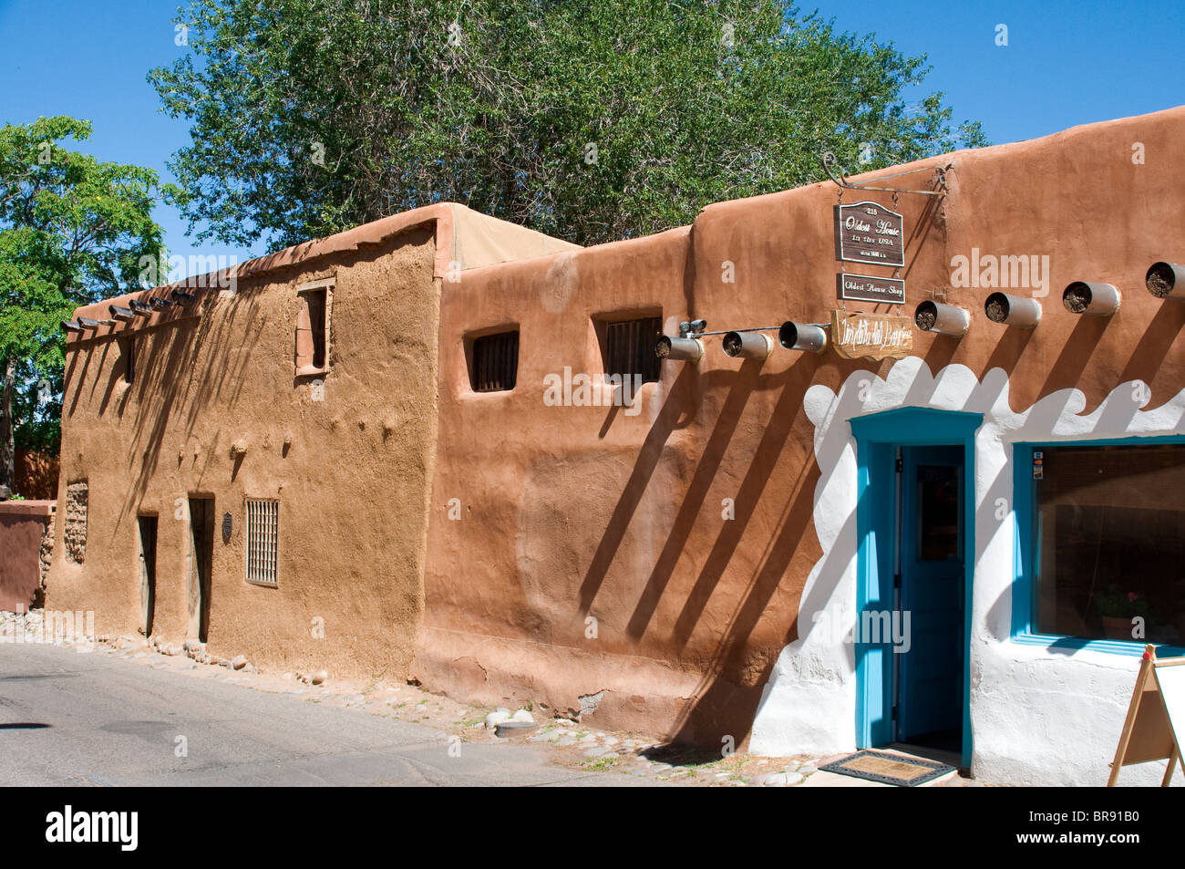 Maison La plus ancienne en Amérique Santa Fe New Mexico Banque D'Images