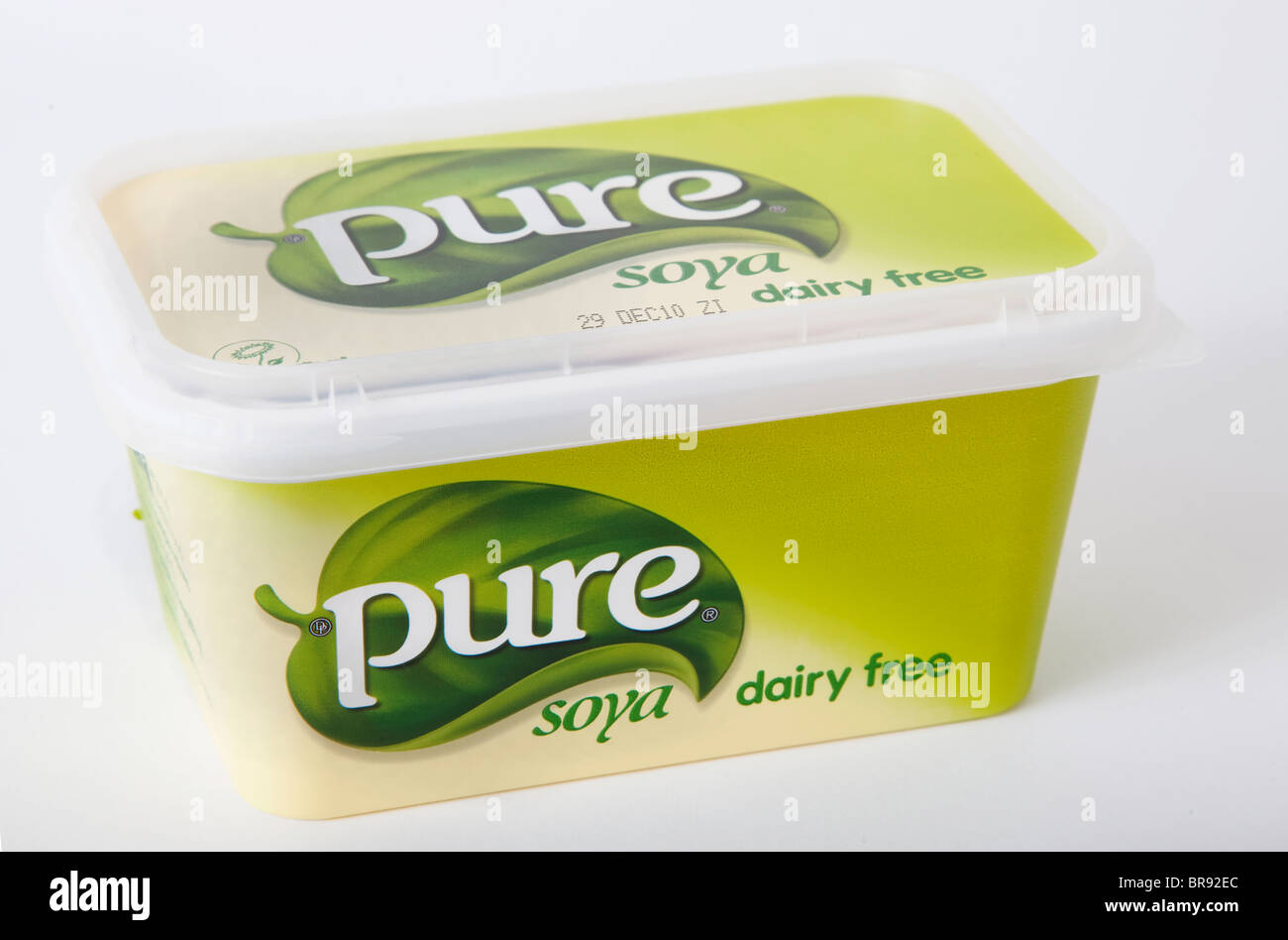 Propagation de soja 'dairy free' pur beurre Banque D'Images