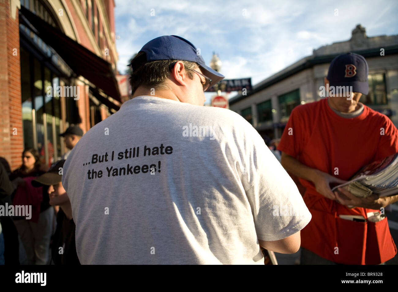 Ventilateur à un Red Sox Red Sox contre Yankees jeu. Banque D'Images