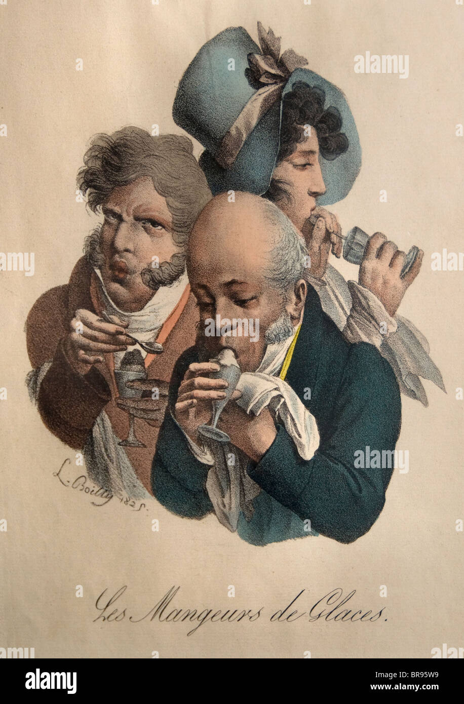 L Boilly France Peinture française Les mangeurs de glaces Ice Cream Banque D'Images