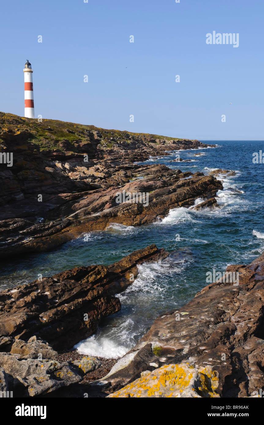 Tarbat Ness Leuchtturm Tain Ross et Cromarty Highlands Ecosse Banque D'Images