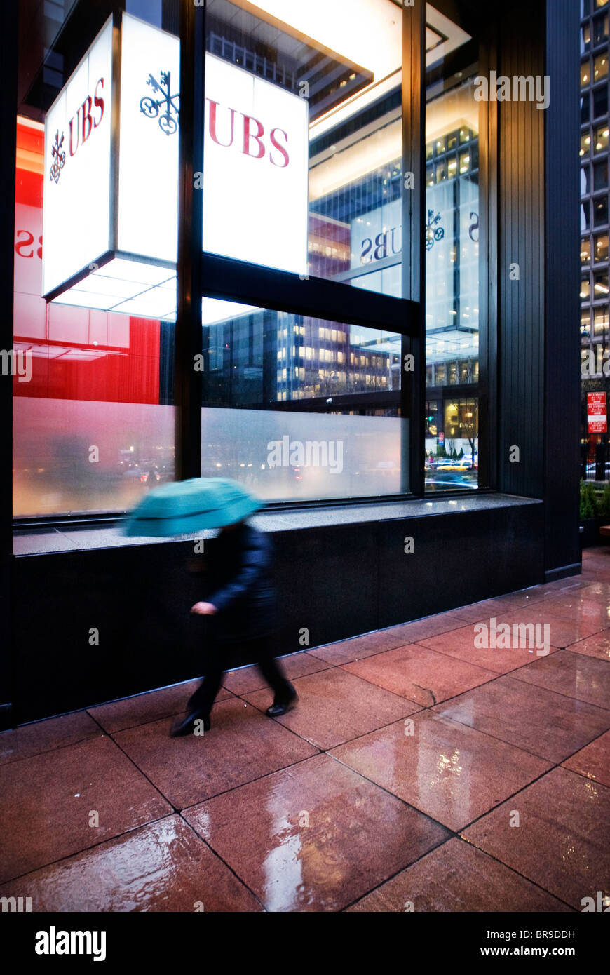 Siège bancaire UBS sur Park Avenue New York (NY). Banque D'Images