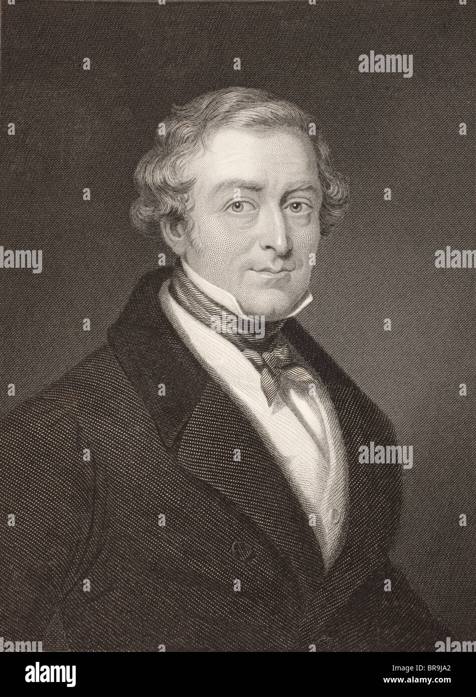 Sir Robert Peel, 2ème Baronet, 1788 à 1850. Homme d'État britannique conservateur, deux fois Premier Ministre du Royaume-Uni. Banque D'Images