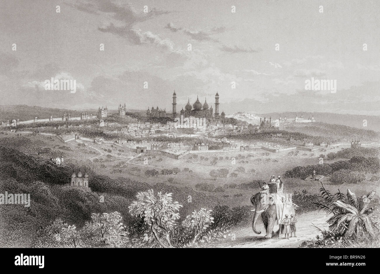 Delhi, Inde, à partir d'une 19e siècle imprimer. Banque D'Images