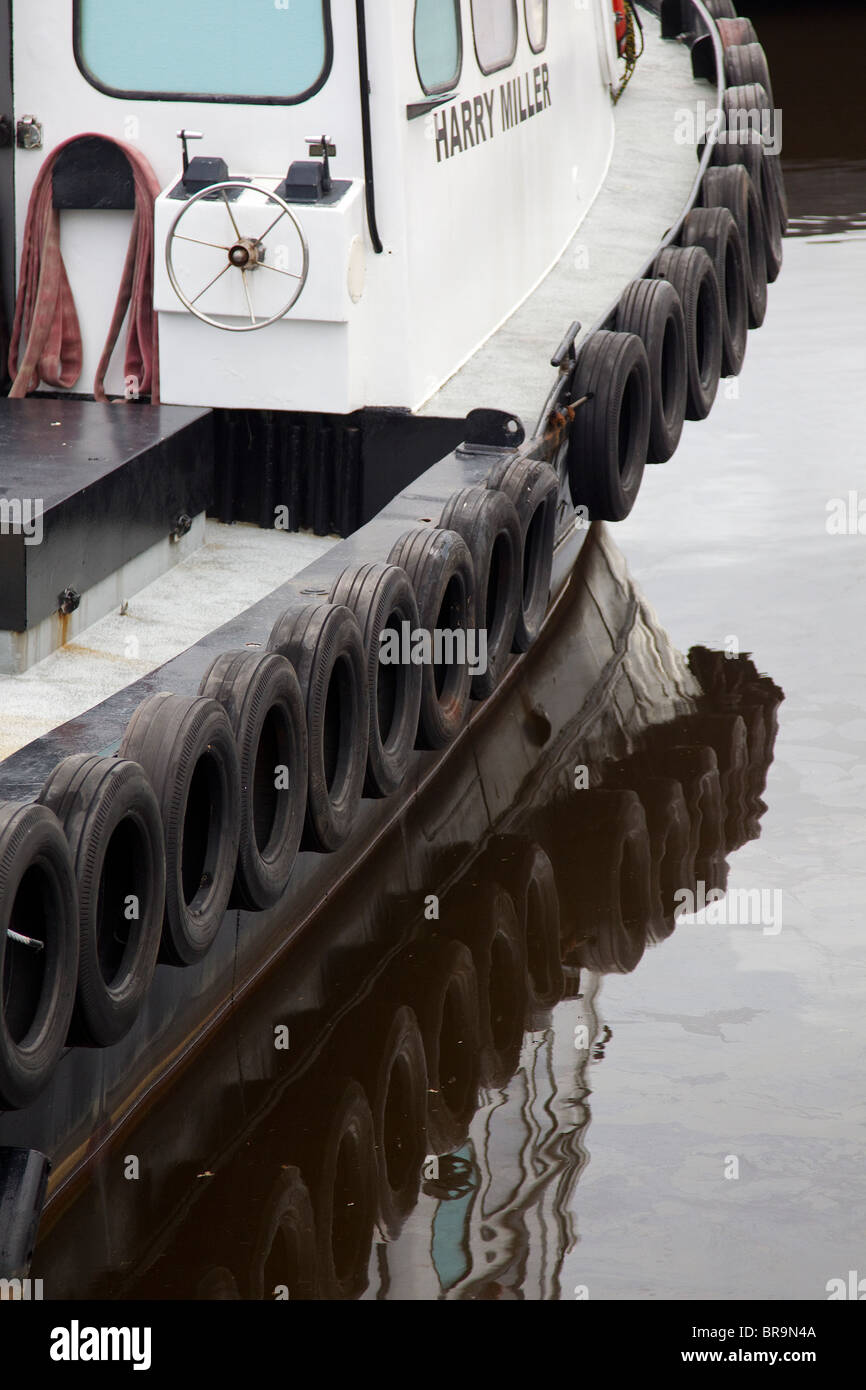 Tug boat in Bayou La Batre, Alabama, à port Banque D'Images