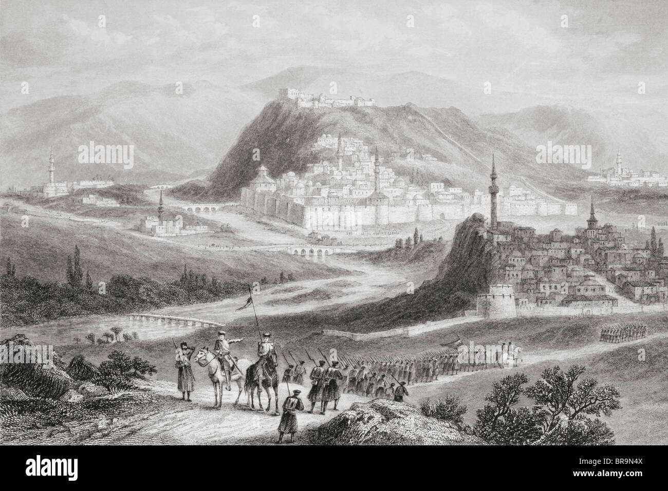 Kars, Turquie, d'une impression du 19e siècle. Banque D'Images