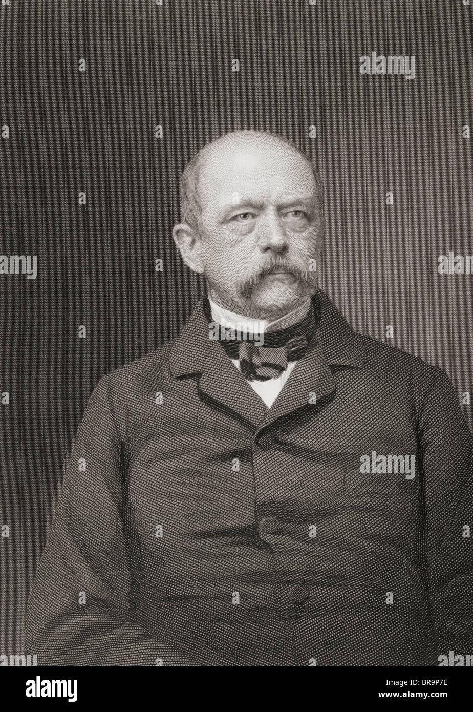 Otto Eduard Leopold von Bismarck, 1815 à 1898. Plus Prussian-German, premier chancelier de l'Empire allemand. Banque D'Images