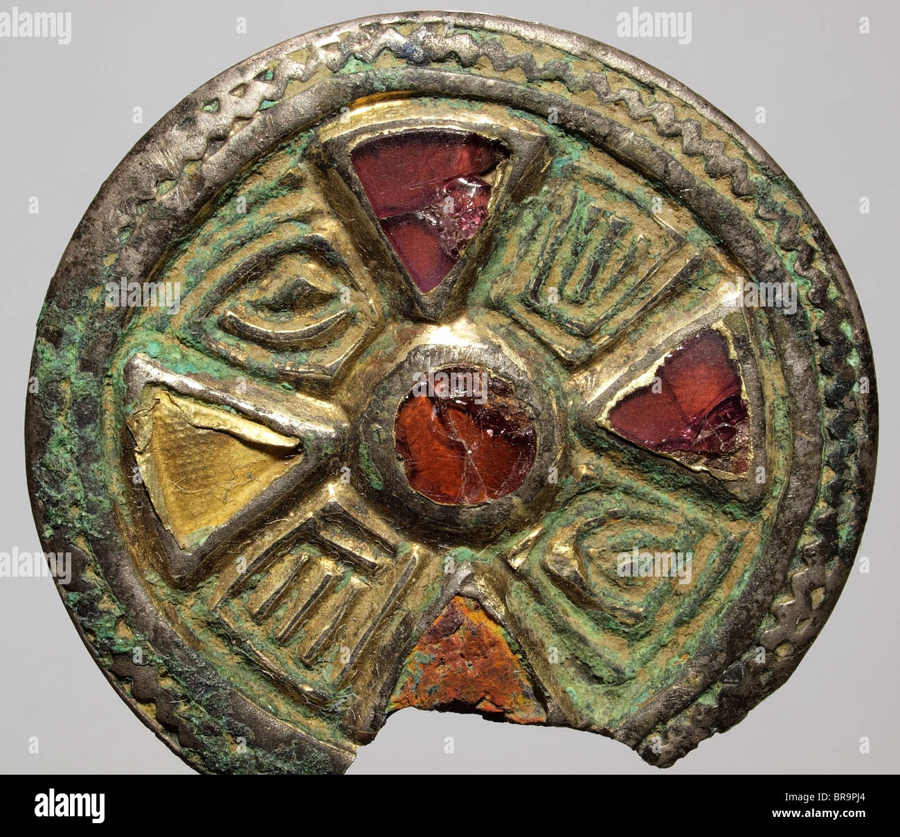 Fibule anglo-saxonne Banque D'Images