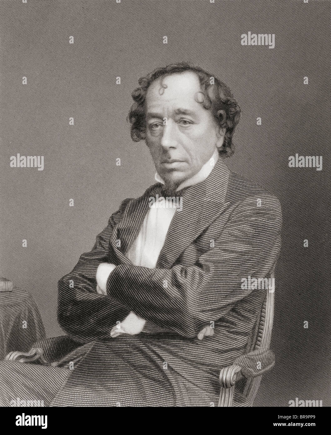 Benjamin Disraeli, comte de Beaconsfield, 1804 à 1881. Le Premier ministre britannique. Banque D'Images