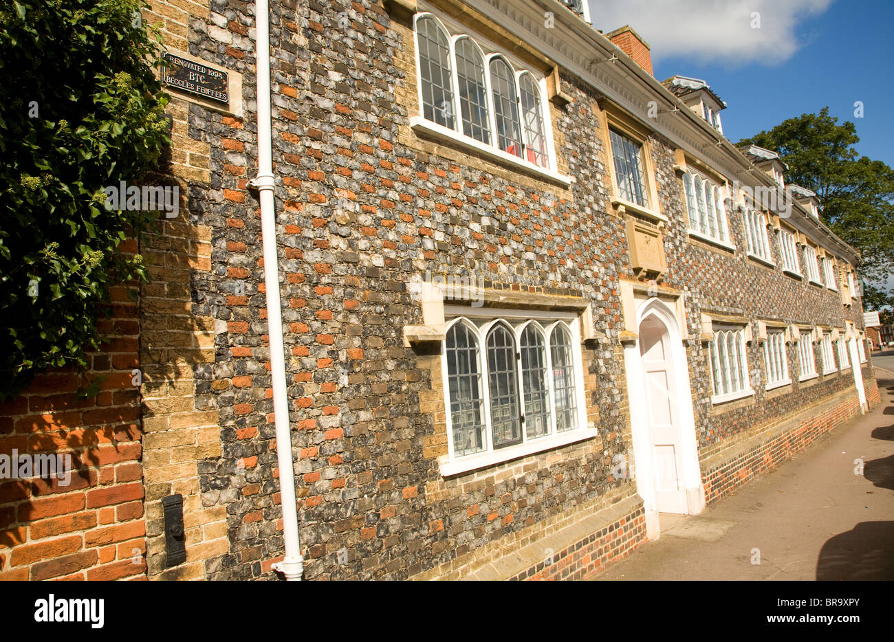 Bâtiment de l'école autrefois musée fondé par Sir John Leman 1631, Farnborough, Suffolk, Angleterre Banque D'Images