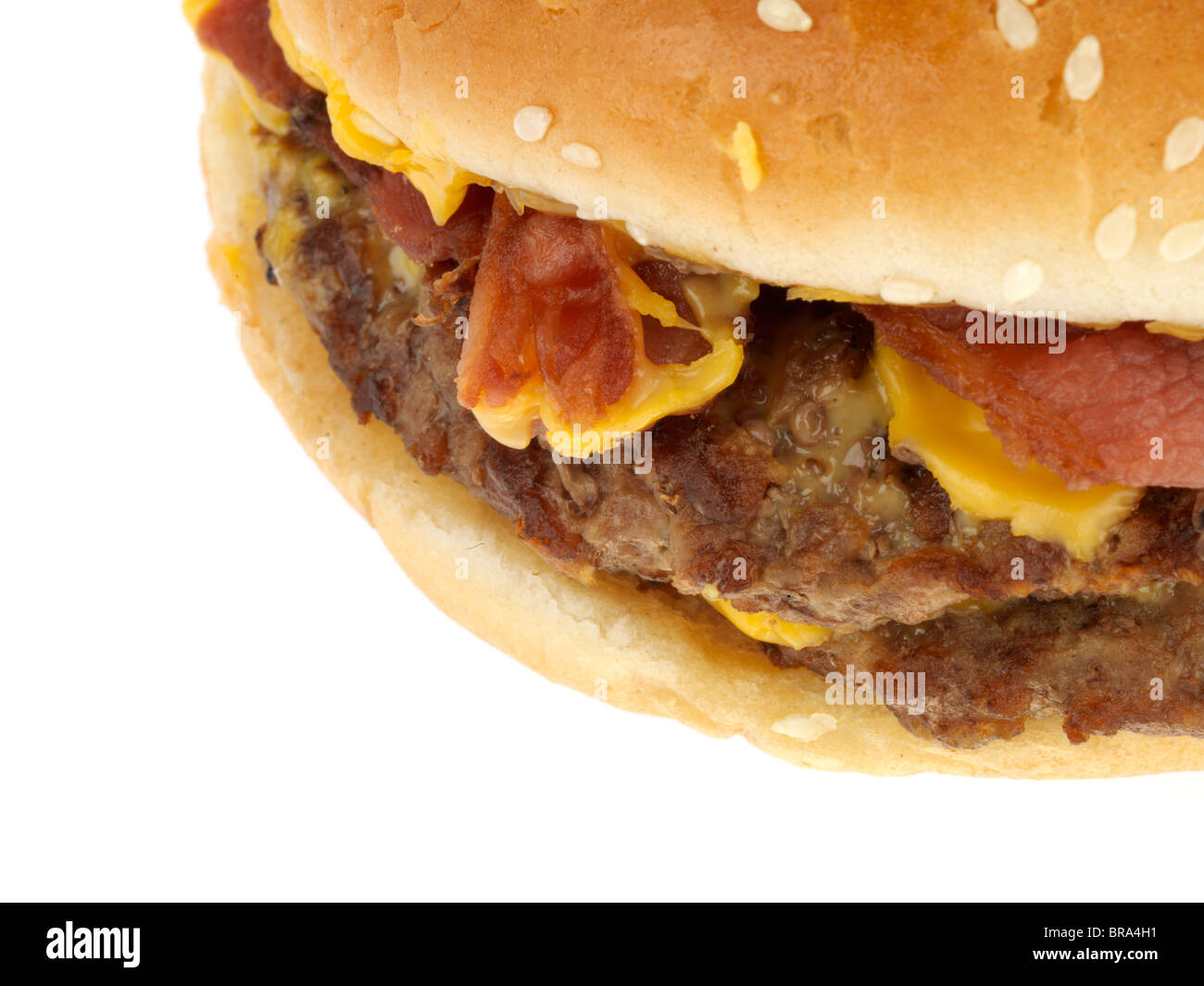 Double Cheeseburger Bacon XL Banque D'Images