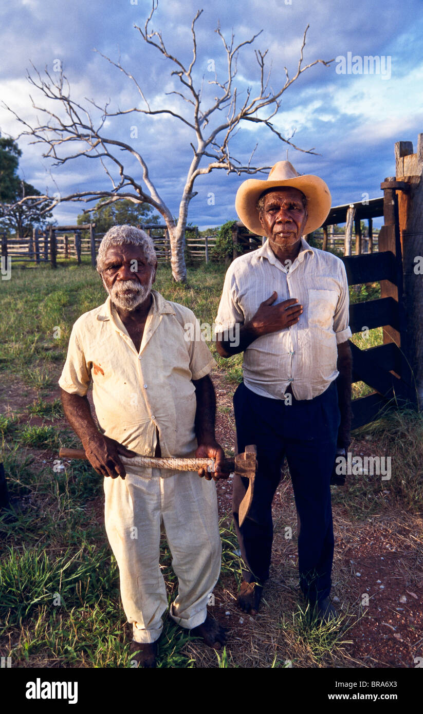 Les propriétaires traditionnels des autochtones, de l'Australie Banque D'Images