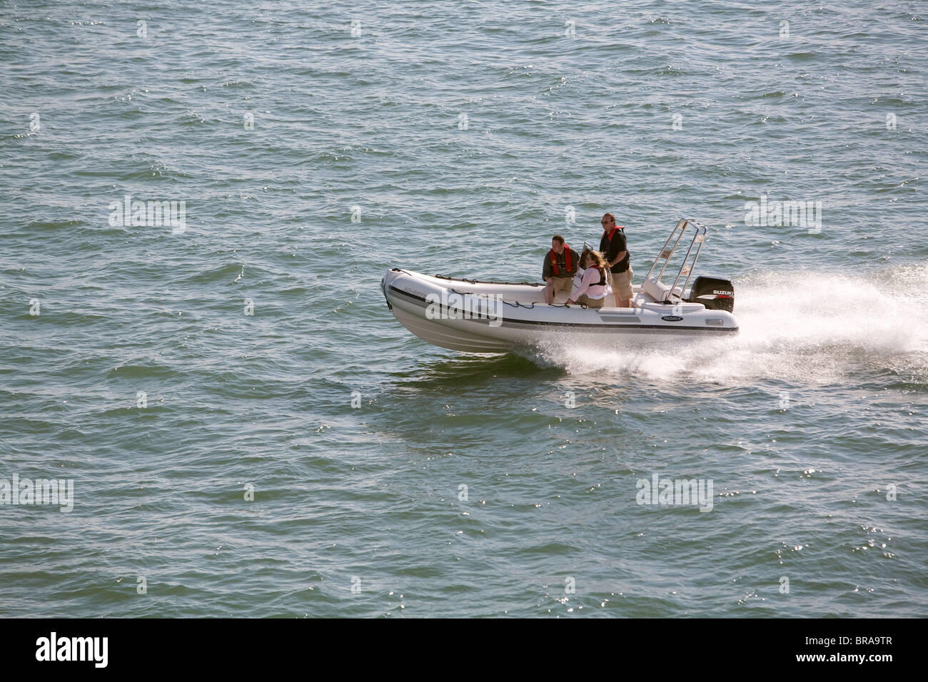 'Terror' bateau gonflable rigide. (RIB) eaux Southampton Banque D'Images
