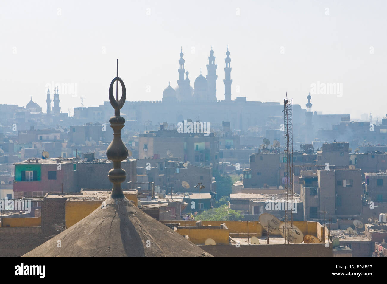 Vue sur les toits de la vieille ville du Caire, Egypte, Afrique du Nord, Afrique Banque D'Images