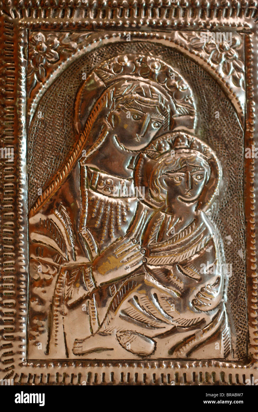 Évangile Copte Orthodoxe cas, Châtenay-Malabry, Hauts-de-Seine, France, Europe Banque D'Images