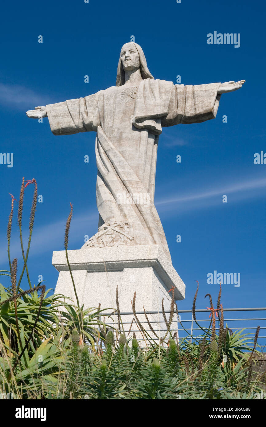 La Statue du Christ, Funchal, Madeira, Portugal, Europe Banque D'Images
