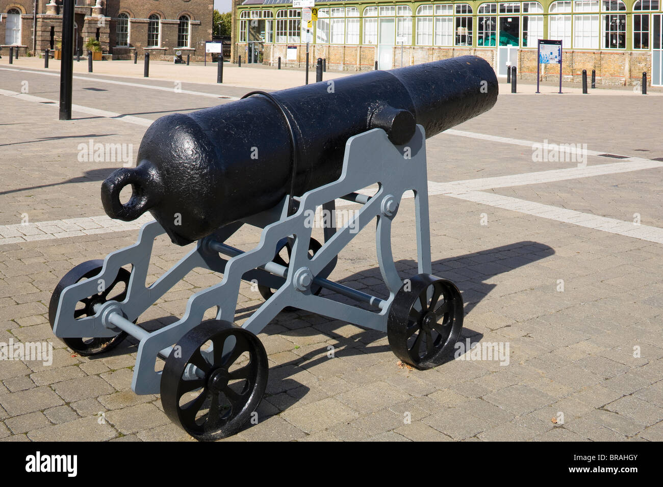 Photographie de Cannon à l'Arsenal Royal Woolwich Banque D'Images