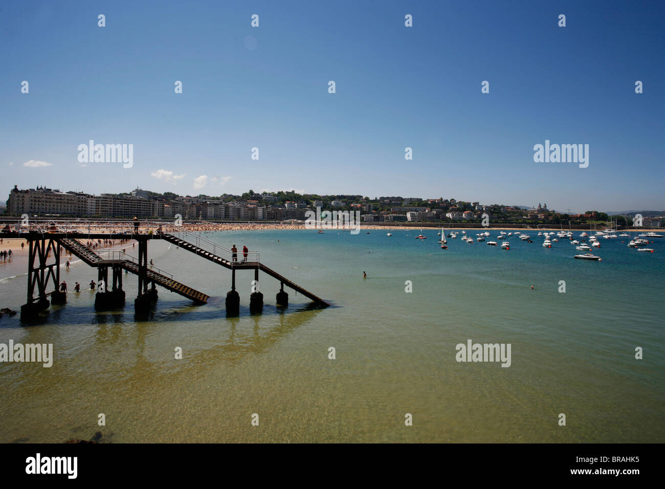 Baie de la Concha, San Sebastian, Pays Basque, Pays Basque, Espagne, Europe Banque D'Images