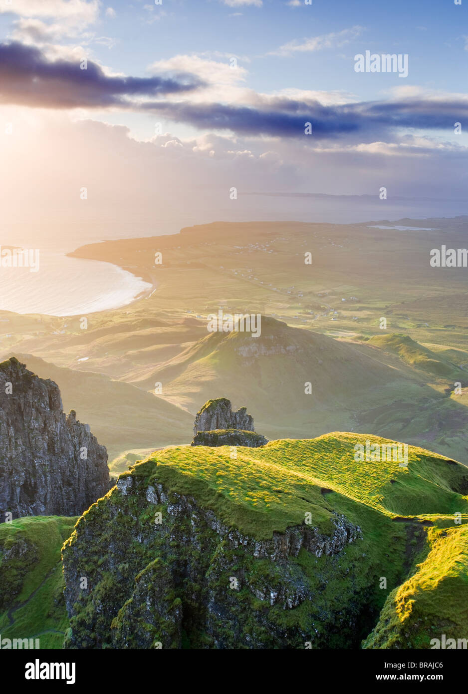 Le Quiraing, île de Skye, Highland, Scotland, UK Banque D'Images