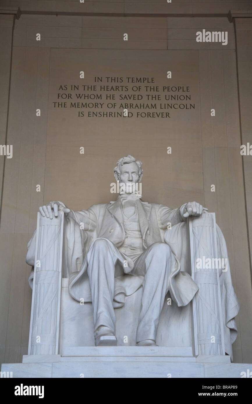 Lincoln Memorial, Washington D.C., Etats-Unis d'Amérique, Amérique du Nord Banque D'Images