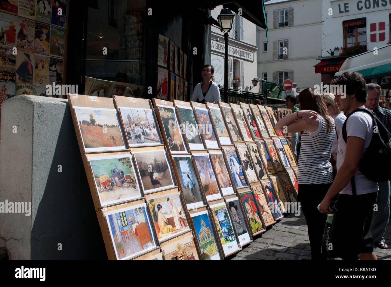 Les touristes à Montmartre, Paris, France Banque D'Images