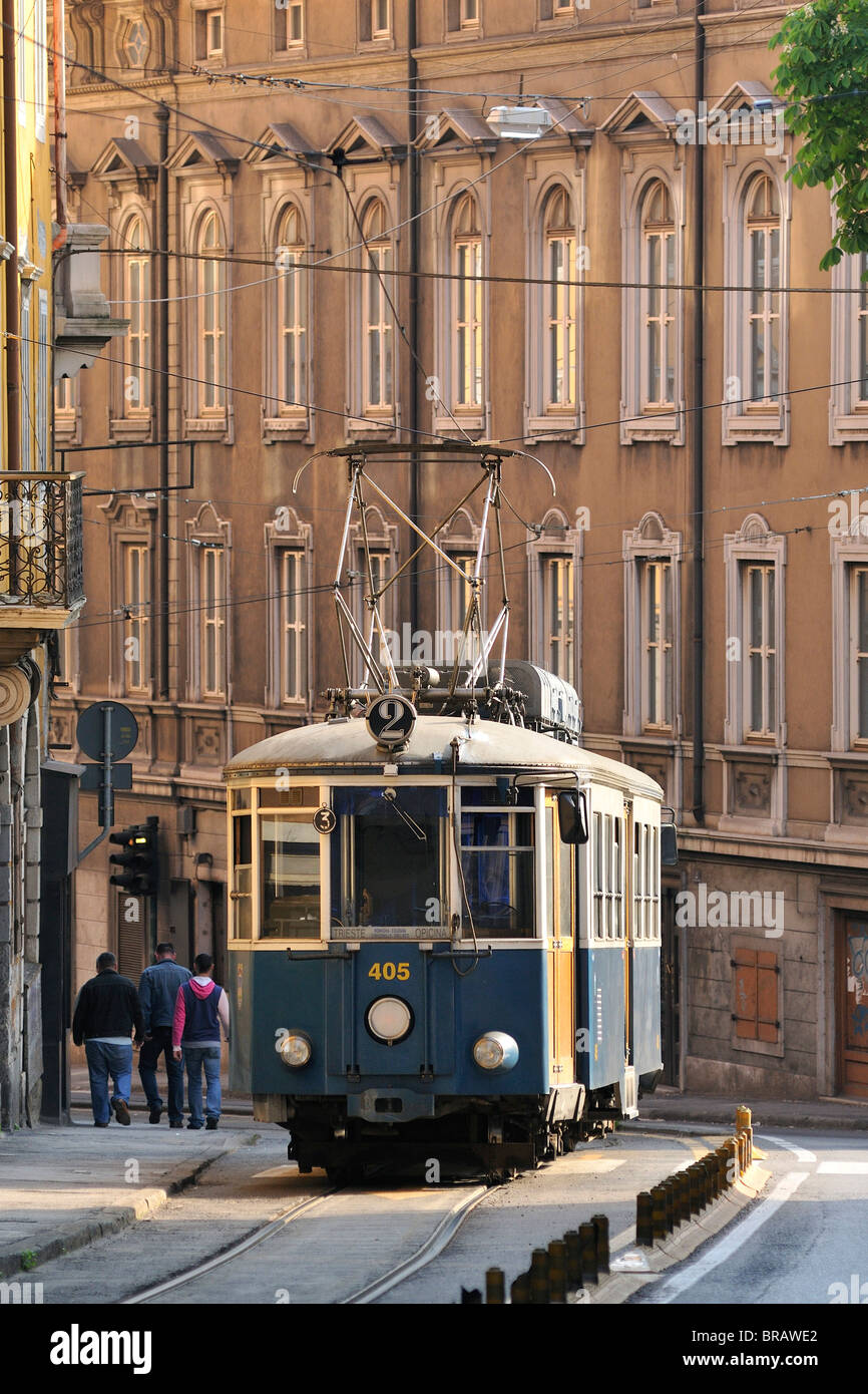 Trieste. L'Italie. Le Tram di Opcina. Banque D'Images