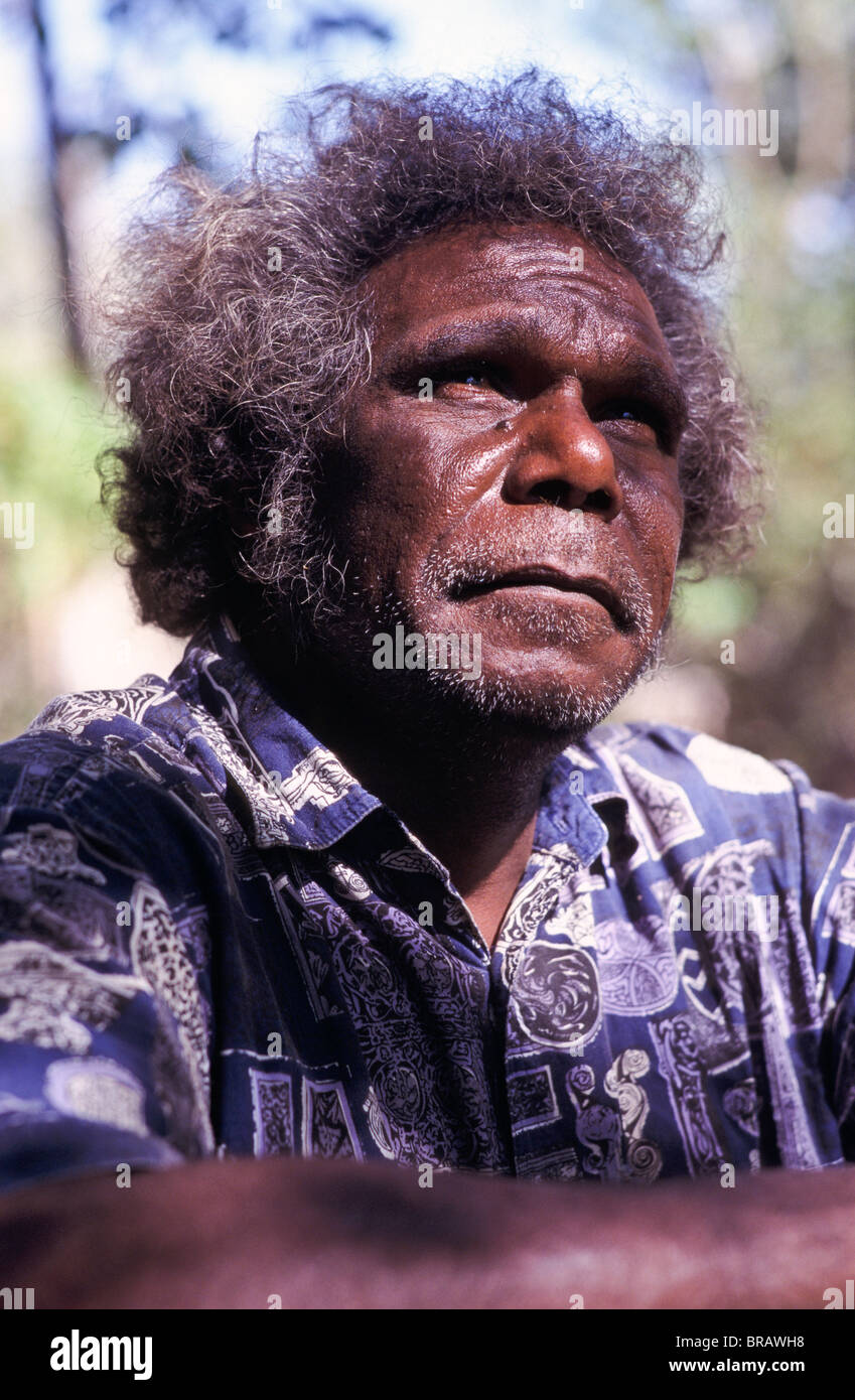 Aîné tribal autochtones, en Australie Banque D'Images