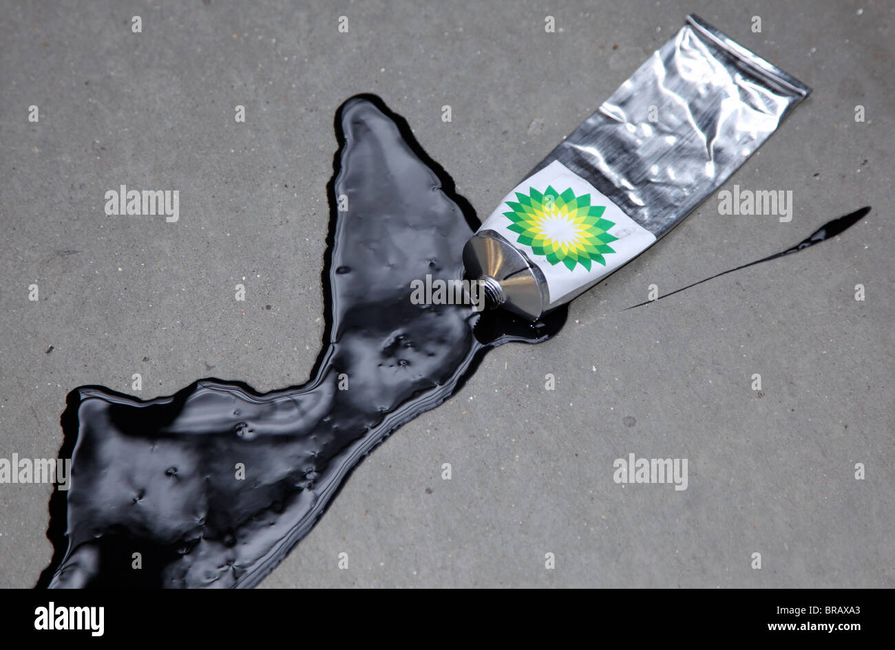 Libérer Tate protester contre BP Parrainage, Tate Modern Banque D'Images