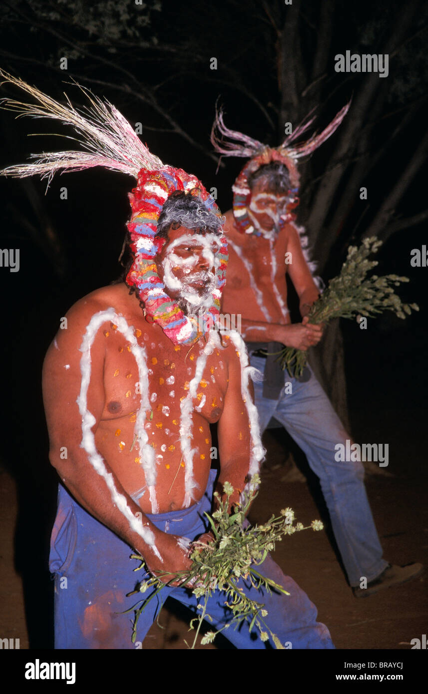 L'exécution de serpent arc-en-ciel de la danse, de l'Australie du Sud Banque D'Images