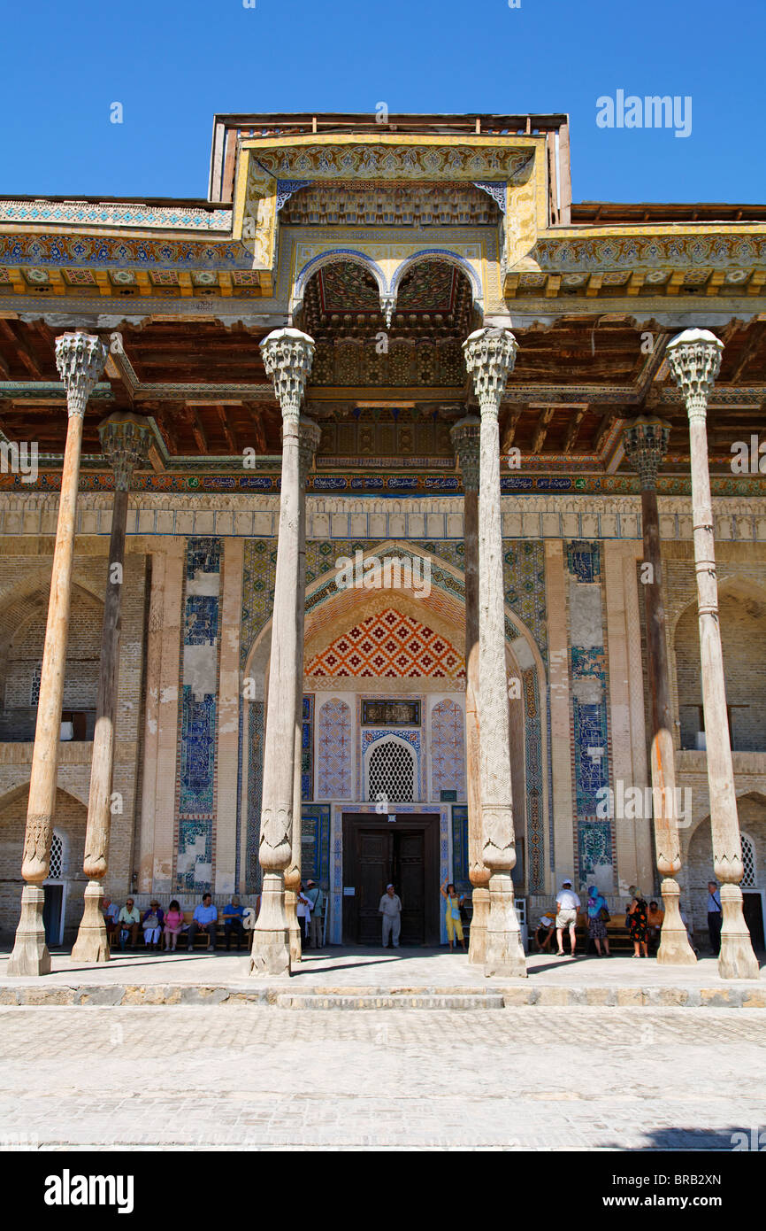 La mosquée Bolo-Hauz, Boukhara, Ouzbékistan Banque D'Images